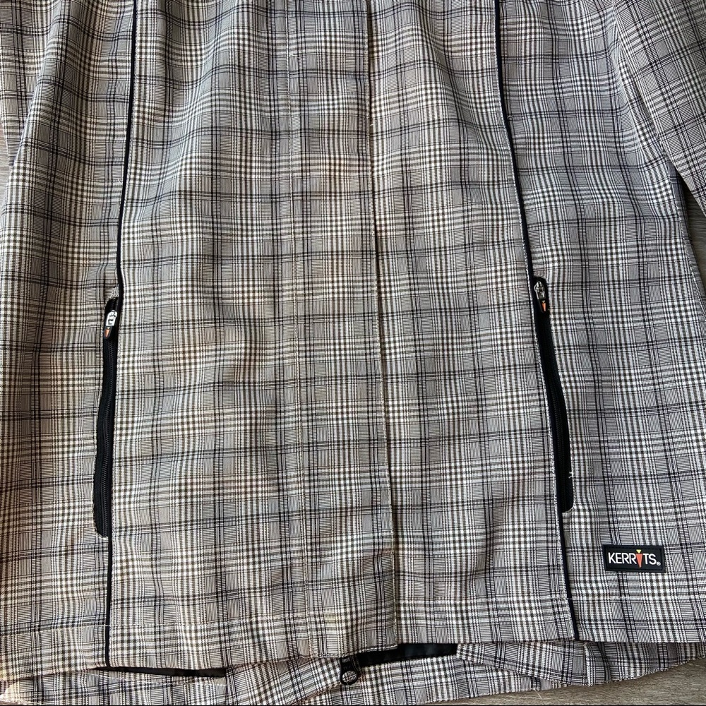 Kerrits Rain Shelter Barn Jacket Medium Tan Plaid - Picture 9 of 16